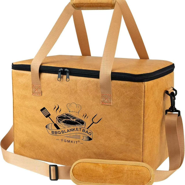 BBQ insulation bag reusable large pocket BBQ meat insulation bag insulation bag opening layer