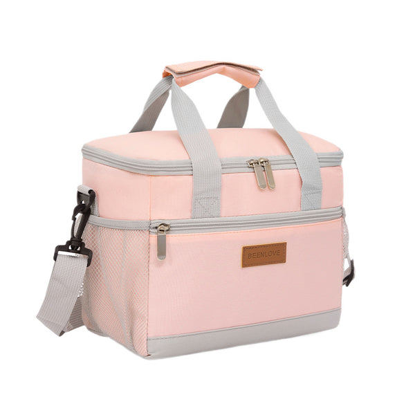 Portable insulated bag, leak-proof cooler bag, camping shoulder lunch box, picnic cooler lunch bag