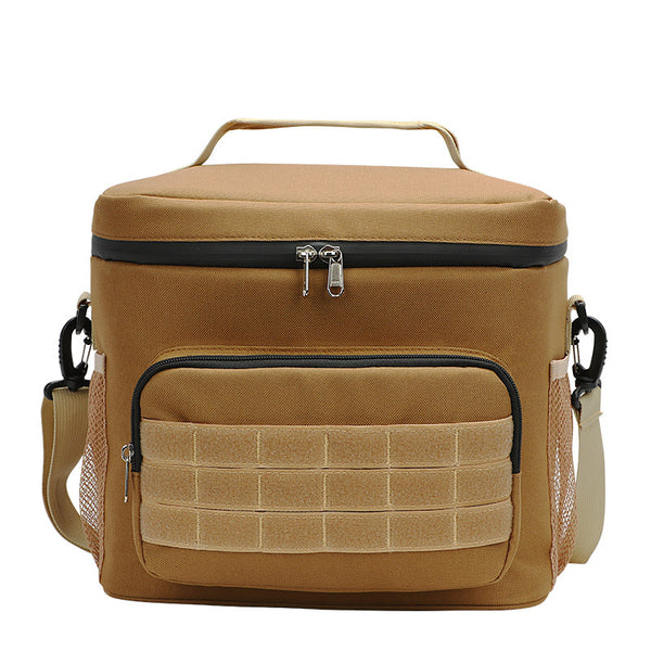 Outdoor camouflage insulation bag Oxford cloth portable insulation bag wear-resistant 15L convenient lunch box bag ice pack